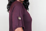 Serenity | Short Sleeve Tunic Dress | Purple - Forever Grace Boutique