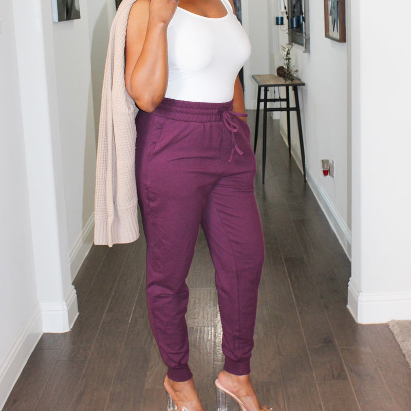 Gotta Have French Terry Jogger Pants | Dark Plum